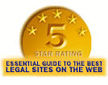 5 Star Rating - Essential Guide to the Best Legal Sites on the Web